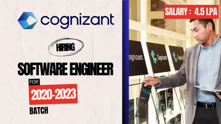 Cognizant Software Engineer Job