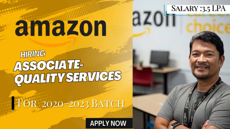 Amazon Associate- Quality Services Job