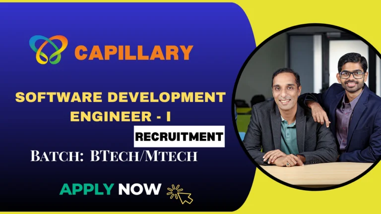 Capillary Software Development Engineer - I Job