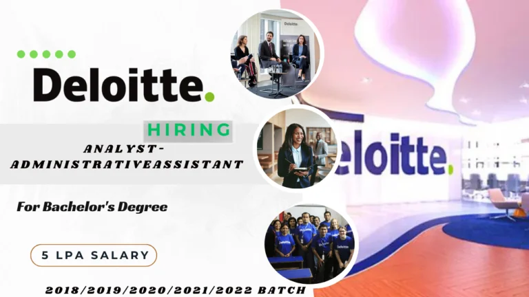 Deloitte Analyst- Administrative Assistant Job