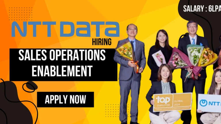 NTT Data Sales Operations Enablement Job