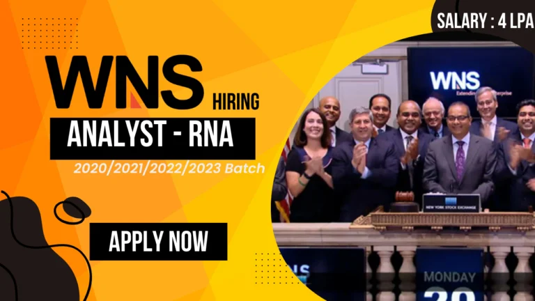 WNS Analyst - RNA Job