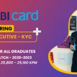 SBI Card Executive - KYC Job